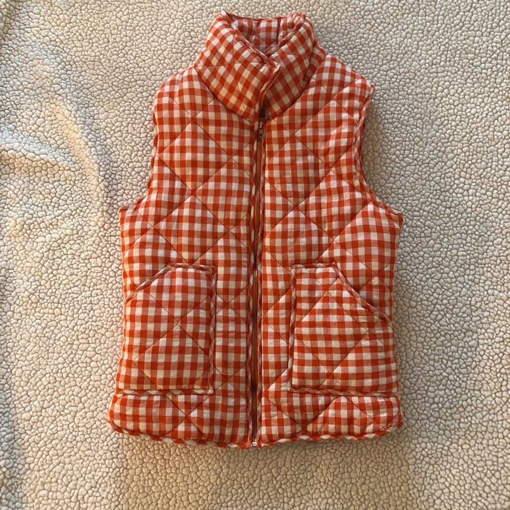 Peach Love California Orange & White Vest
